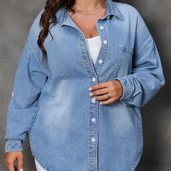 Denim shacket - Picture 7 of 7